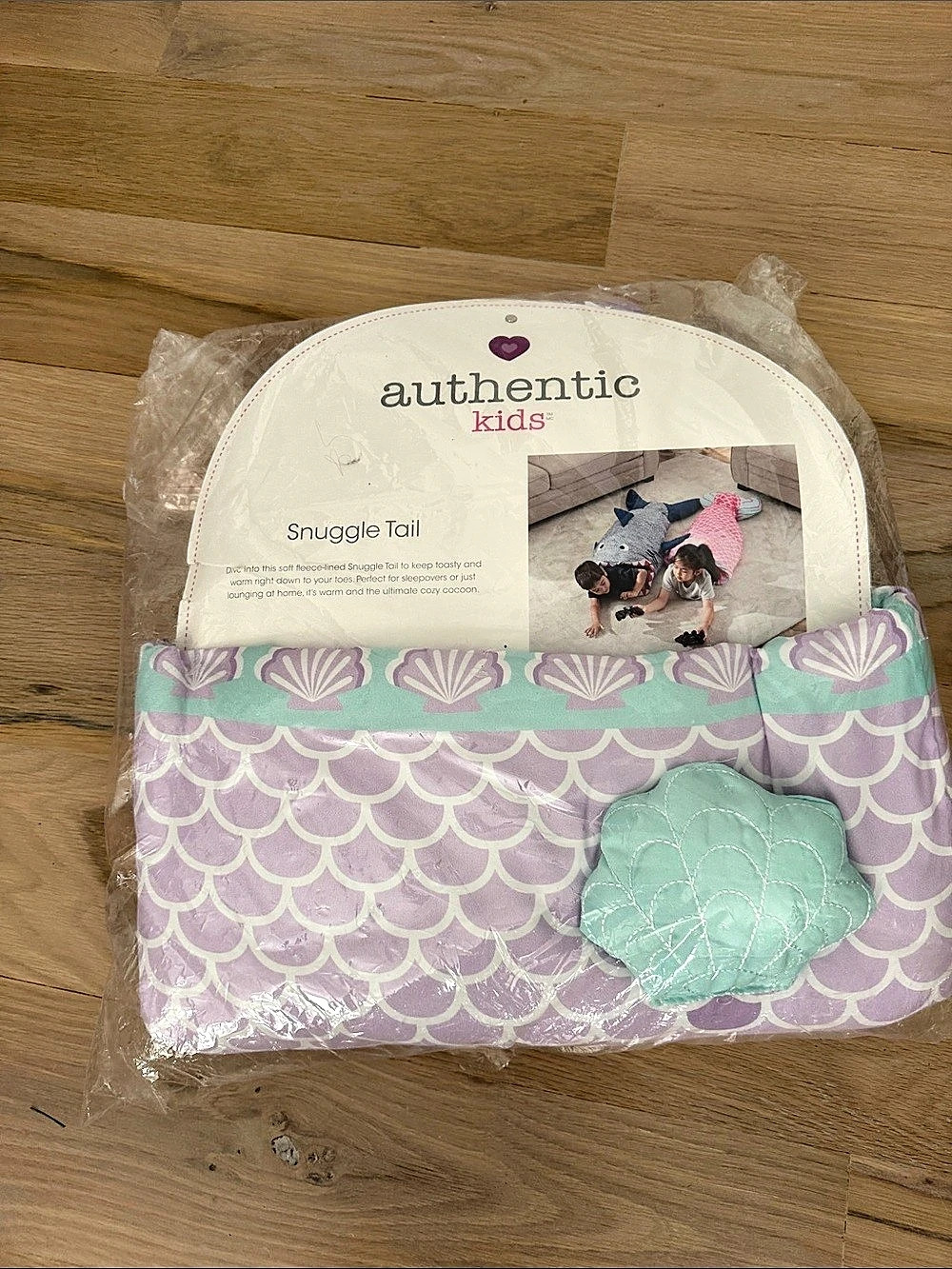 Authentic Kids Snuggle Tail Mermaid Blanket Purple & Pink